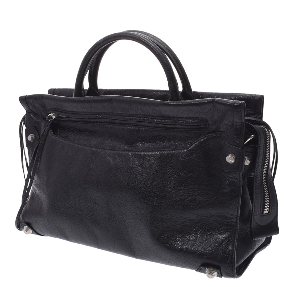 

Balenciaga Black Leather Giant Mute City Bag
