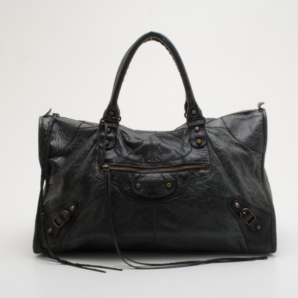 مملوكة مسبقًا Balenciaga Black Leather Classic Work Tote 