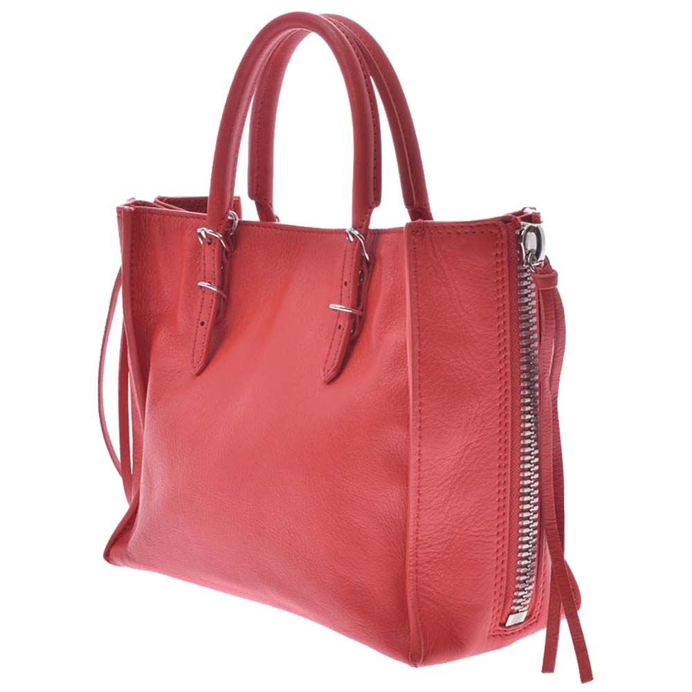 

Balenciaga Red Leather Papier A4 Tote Bag
