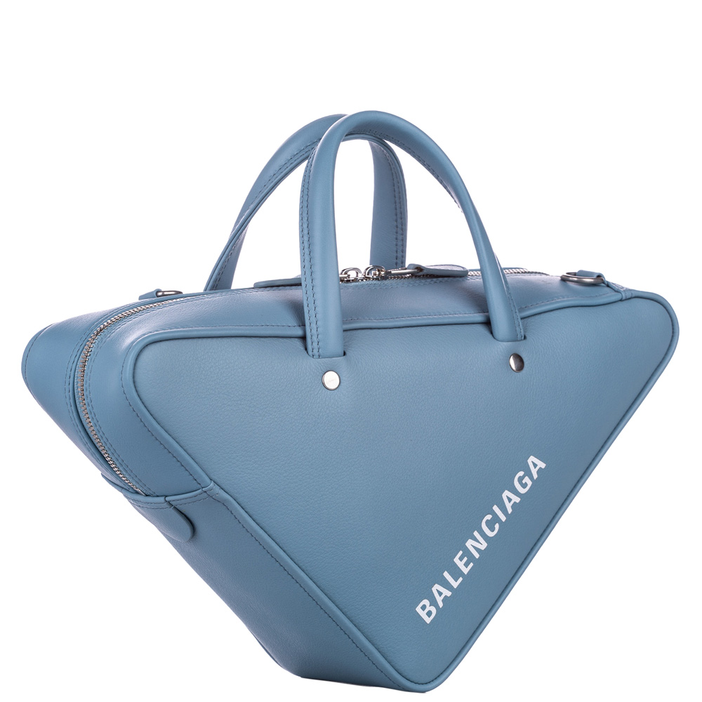 

Balenciaga Blue Leather Triangle  Duffel Bag