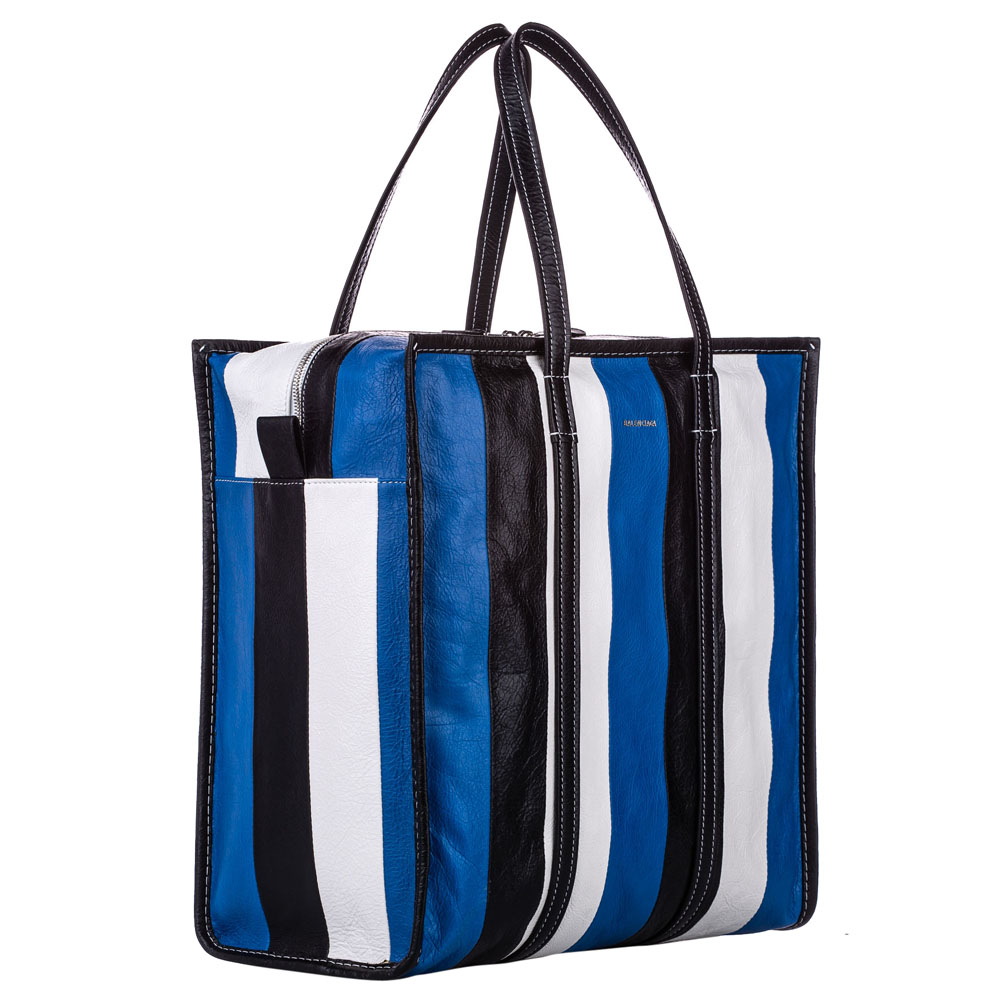 

Balenciaga Multicolor Leather Bazar  Bag, Blue