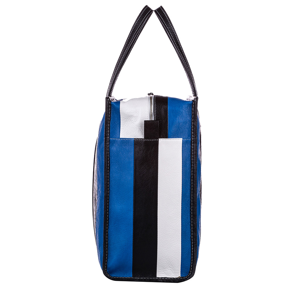 

Balenciaga Multicolor Lambskin Leather Bazar  Bag, Blue