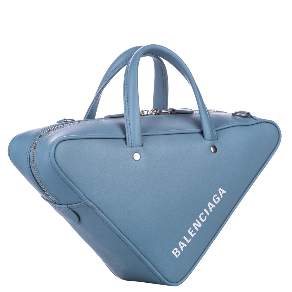 

Balenciaga Blue Leather Triangle  Duffel Bag