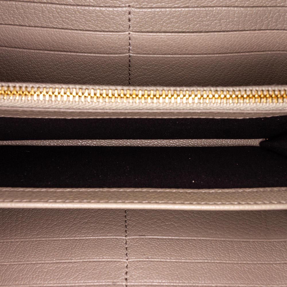 

Balenciaga Brown Leather Classic Metallic Edge Continental Wallet