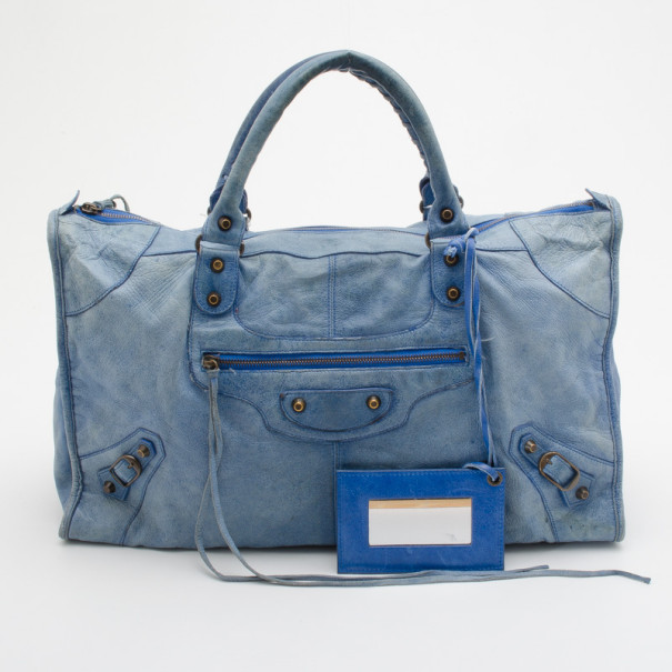 balenciaga work bag blue