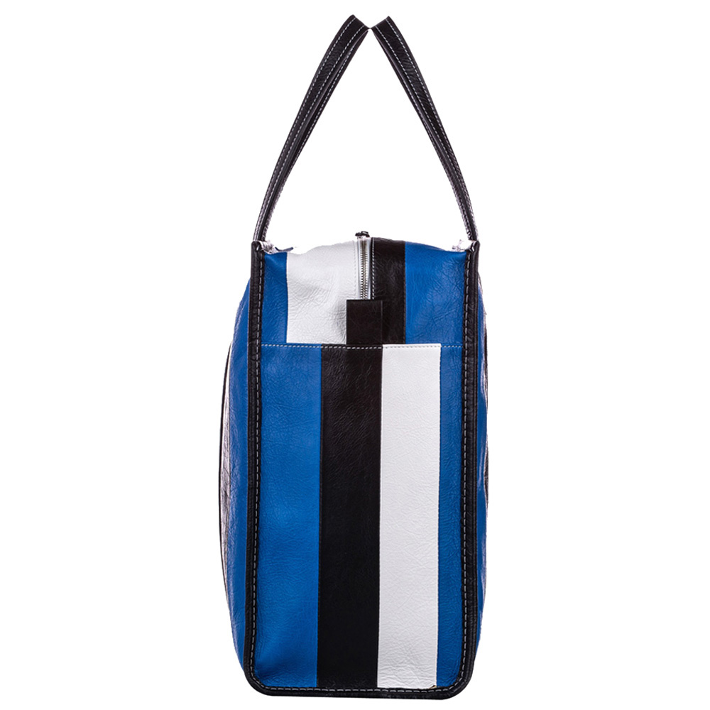 

Balenciaga Multicolor Leather Bazar Shopper Medium Tote Bag, Blue