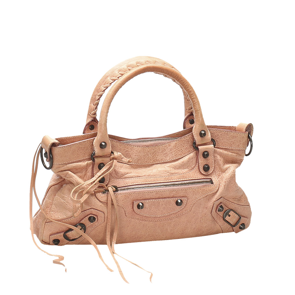 

Balenciaga Pink Leather Classic Motocross First Bag