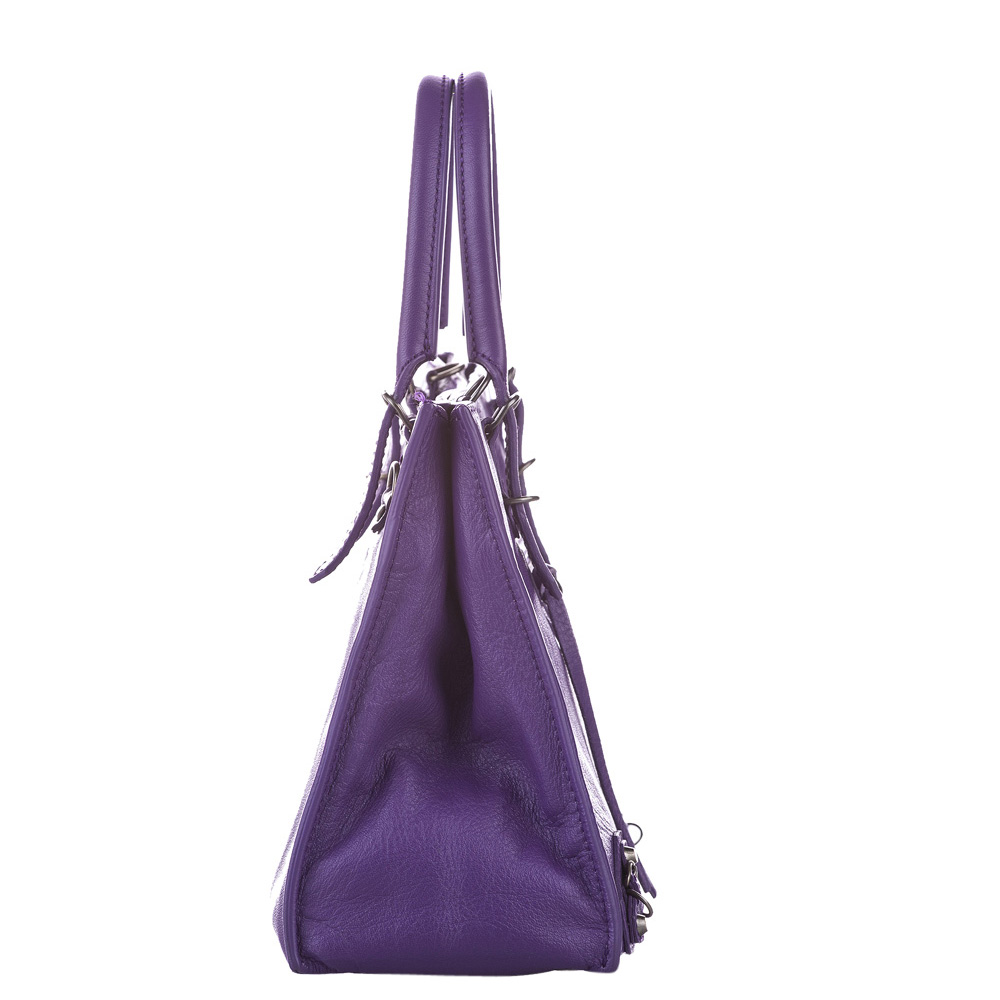 

Balenciaga Purple Leather Papier A4 Satchel Bag