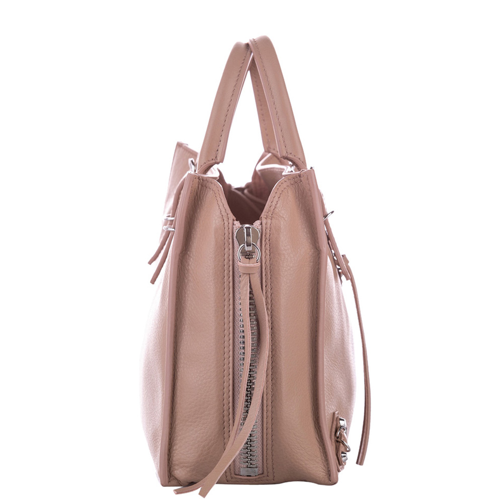 

Balenciaga Beige Leather Papier A6 Zip-Around Satchel Bag