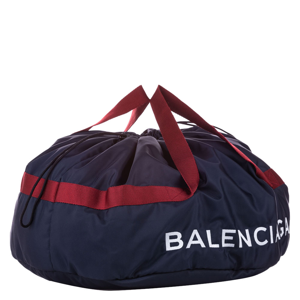 

Balenciaga Blue/Black S Wheel Everyday Nylon Travel Bag, Navy blue