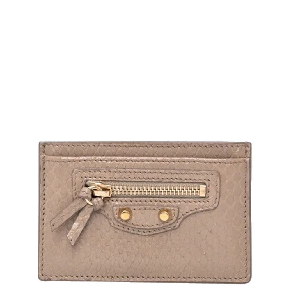 

Balenciaga Beige Python wallet