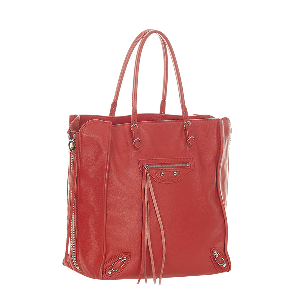 

Balenciaga Red Leather Papier A5 Bag
