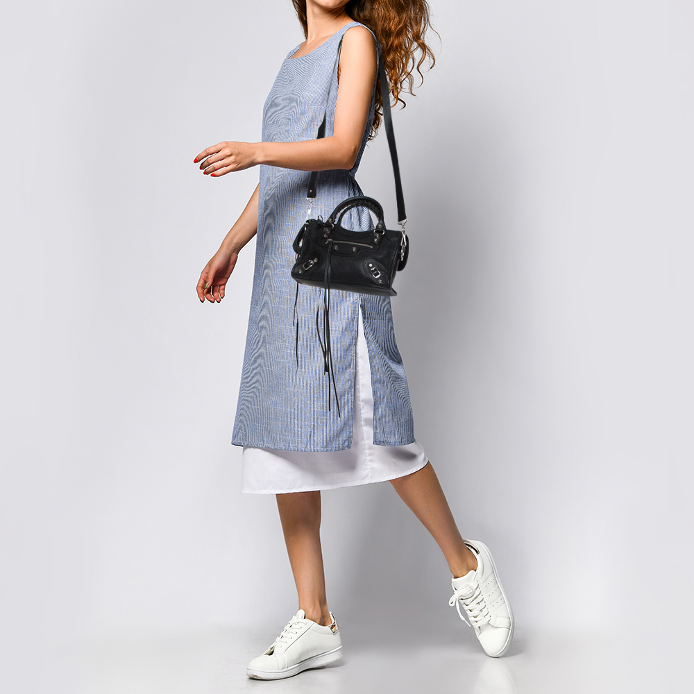 

Balenciaga Black Leather Mini Classic City Tote