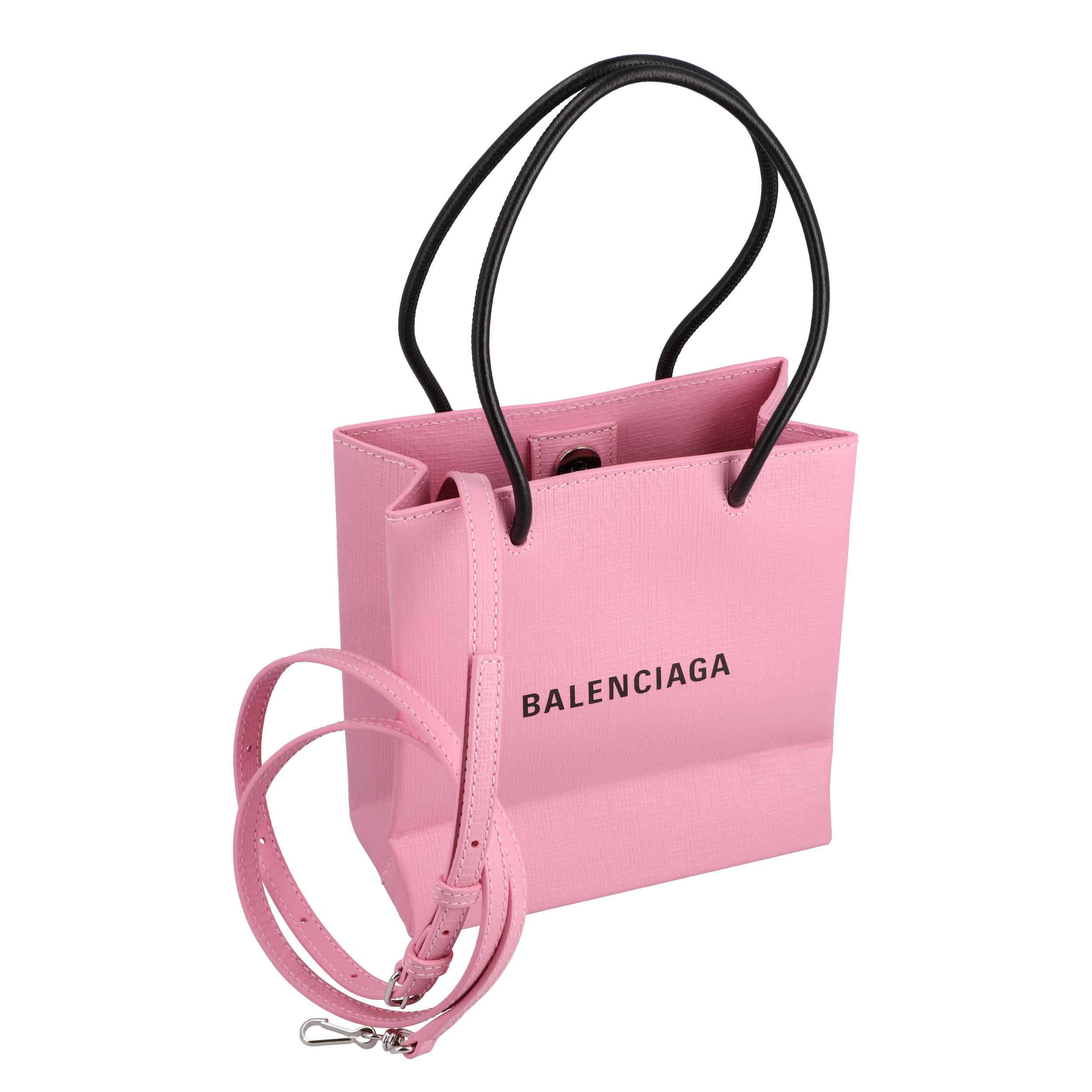 

Balenciaga Pink Leather  Shopping Tote Bag