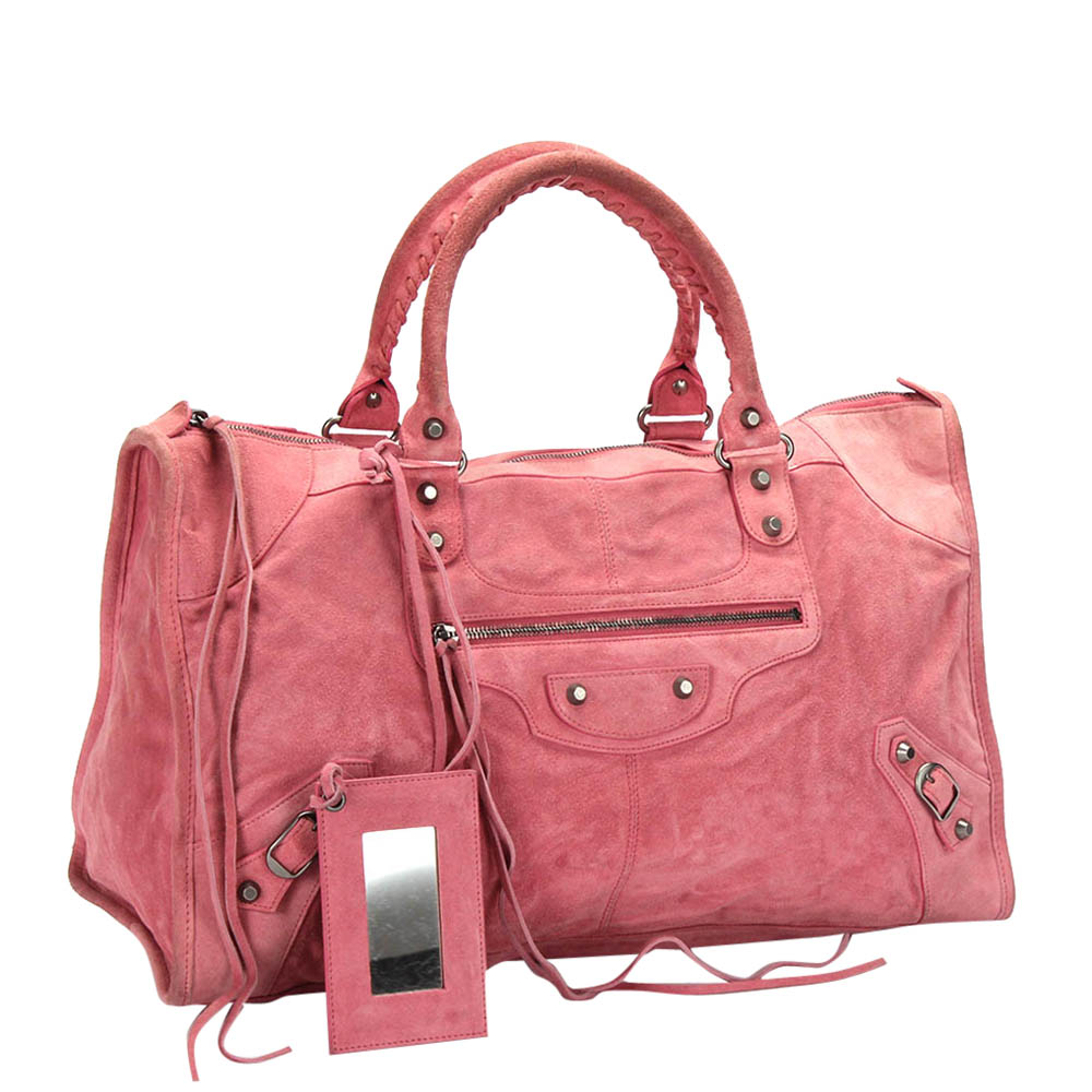 

Balenciaga Pink Lambskin Leather The Work Hand Bag