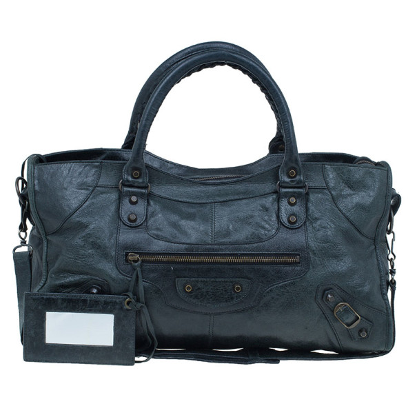 مملوكة مسبقًا Balenciaga Green Leather Medium Part Time Bag