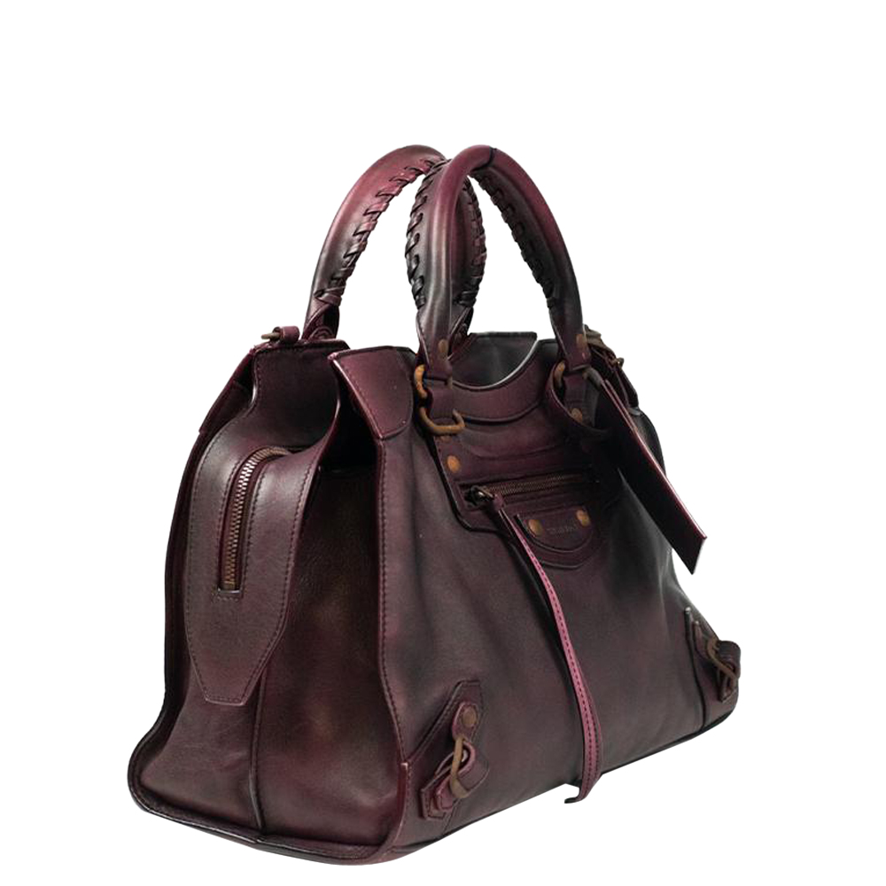 

Balenciaga Burgundy Leather Medium Neo Classic Bag