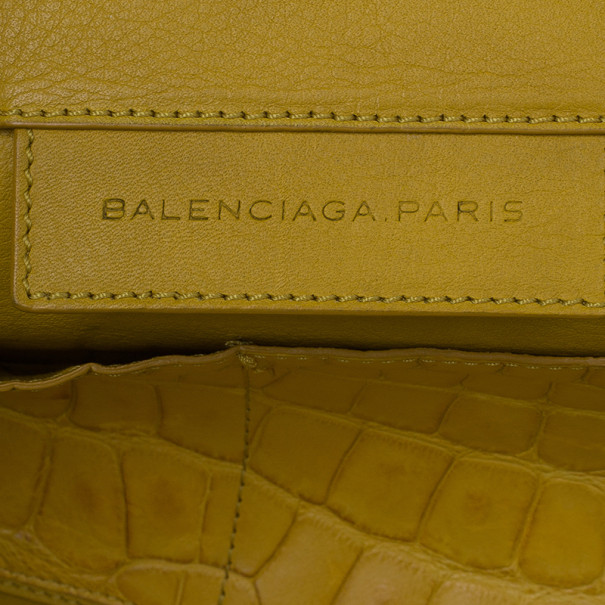 Balenciaga Papier Handbag in Yellow Leather ref.783434 - Joli Closet