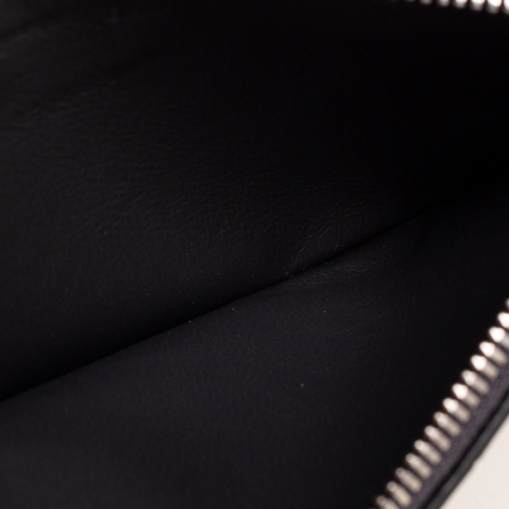 

Balenciaga Grey Croc Embossed Leather Zip Card Case