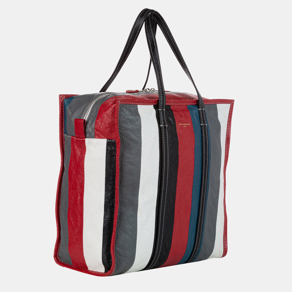 

Balenciaga Multicolor Lambskin Leather Bazar Shopper  Satchel Bag