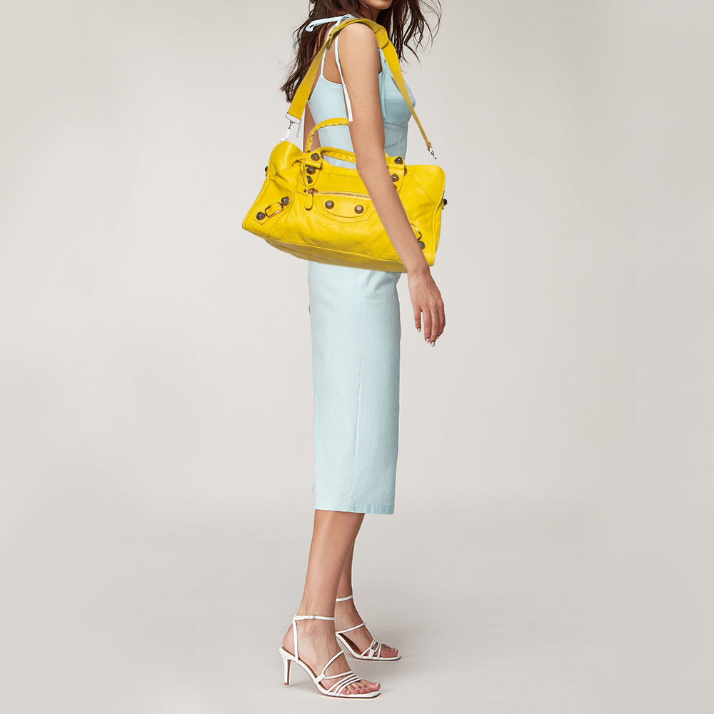 

Balenciaga Yellow Leather GRGH Part Time Tote