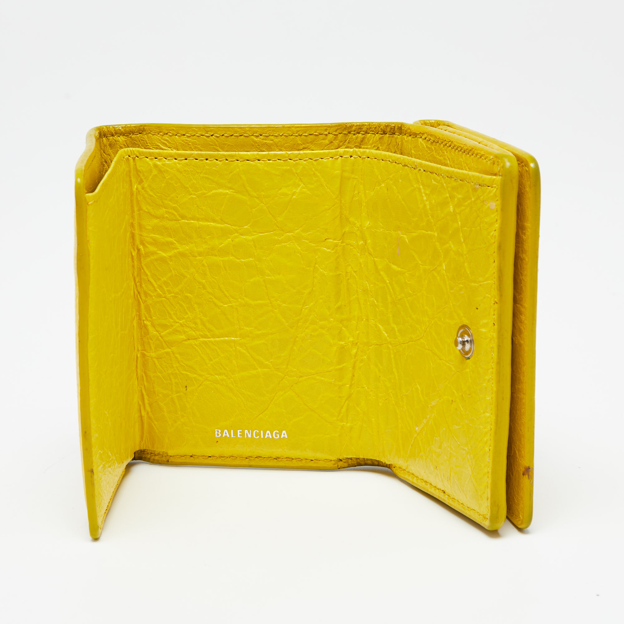 

Balenciaga Curry Leather City Wallet, Yellow