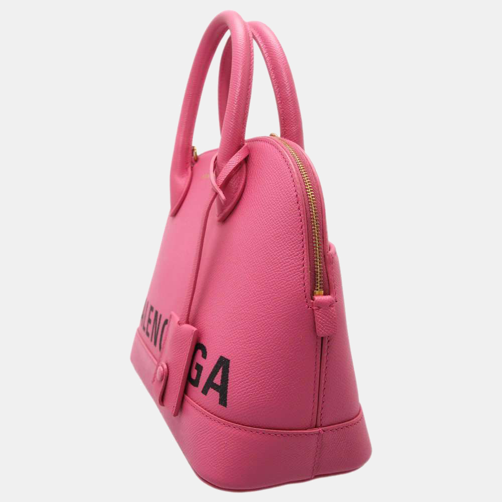 

Balenciaga Pink Leather Small Ville Satchel Bag