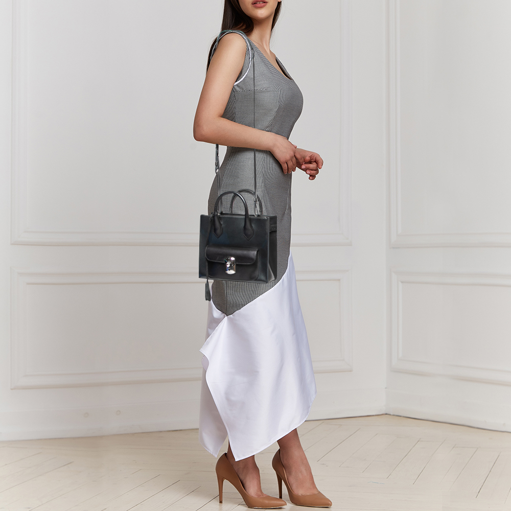 

Balenciaga Dark Grey/Black Patent Leather Mini All Afternoon Tote