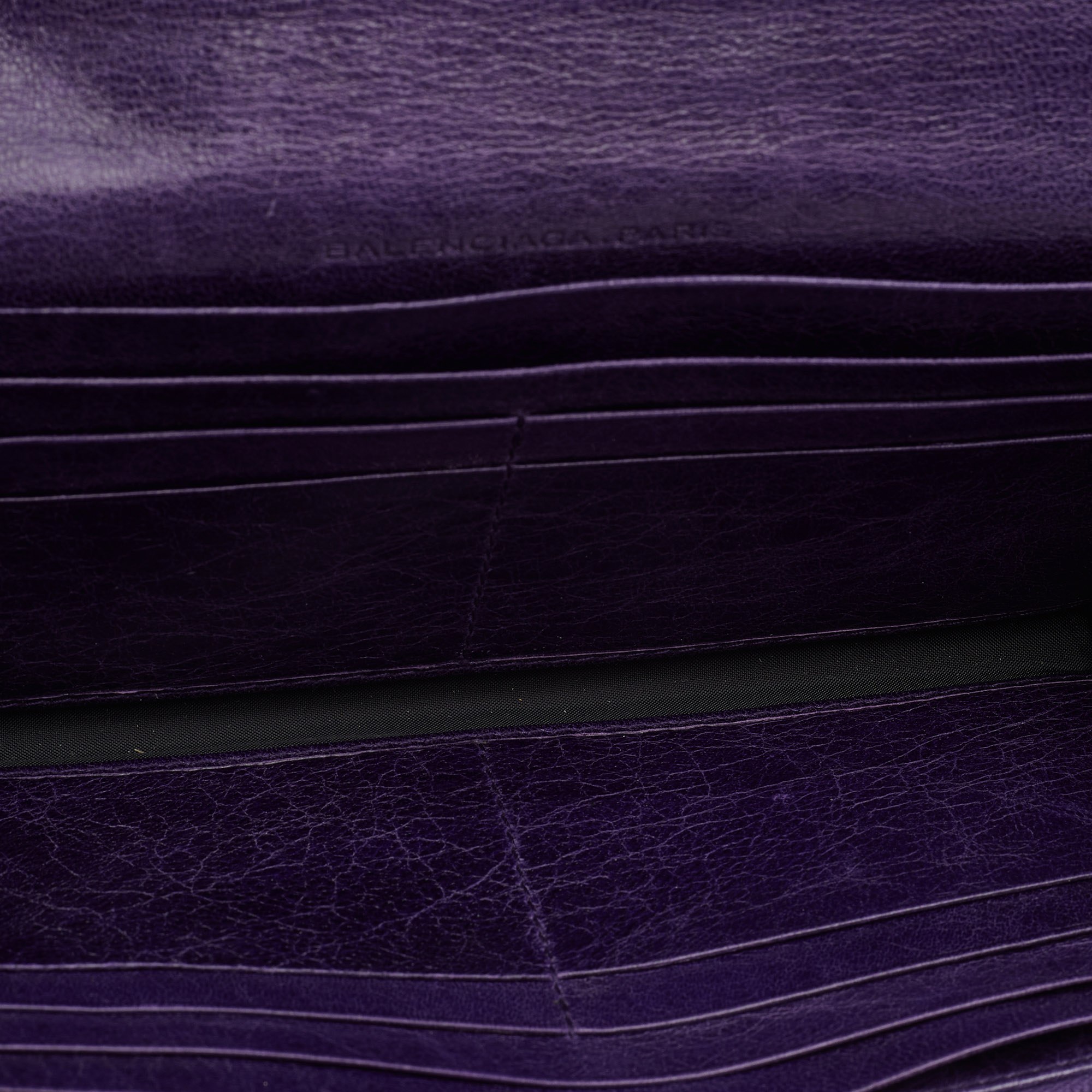 

Balenciaga Raisin Leather Giant 12 Silver Money Wallet, Purple