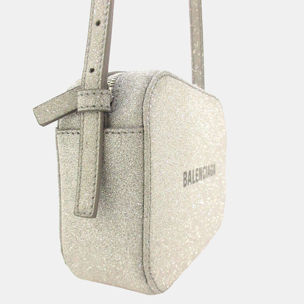 

Balenciaga Silver Everyday  Camera Leather Crossbody Bag