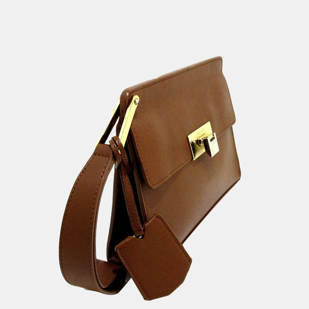

Balenciaga Brown Leather Clutch Bag
