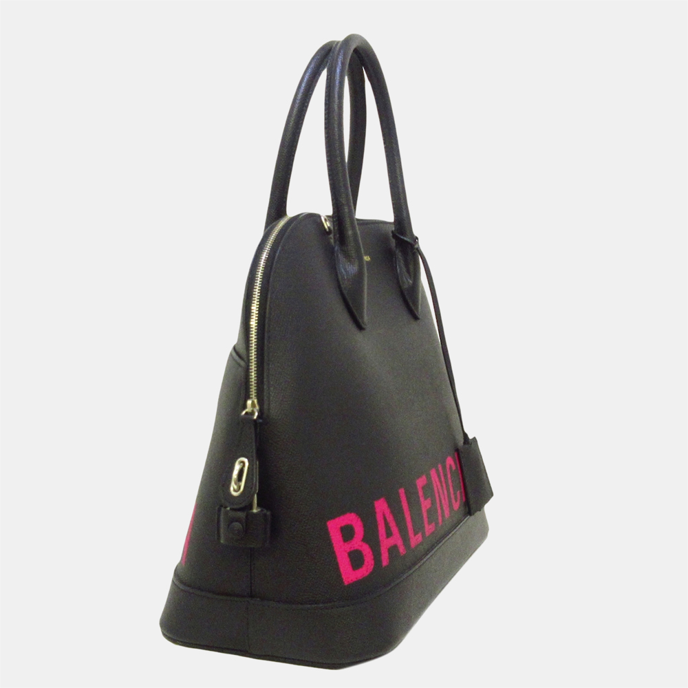 

Balenciaga Black Ville Top Handle Leather Satchel