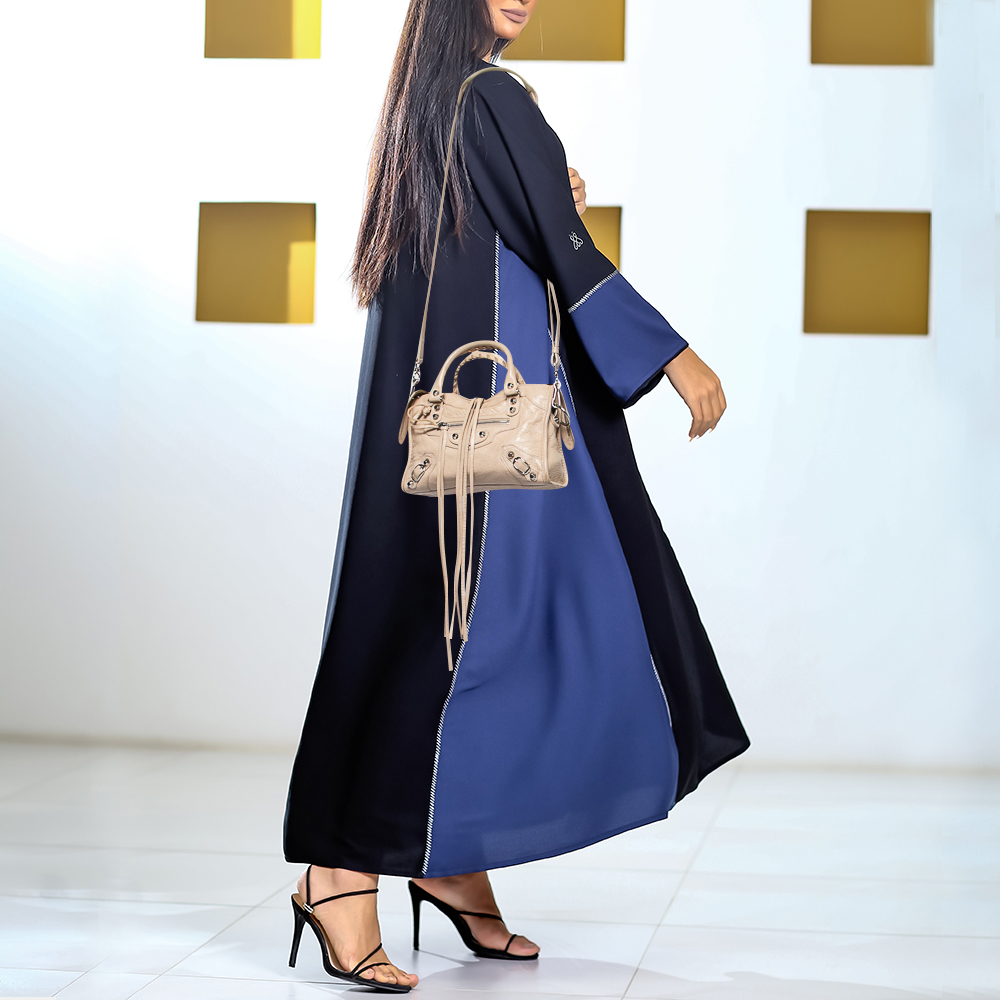 

Balenciaga Beige Leather Mini Classic Edge City Bag