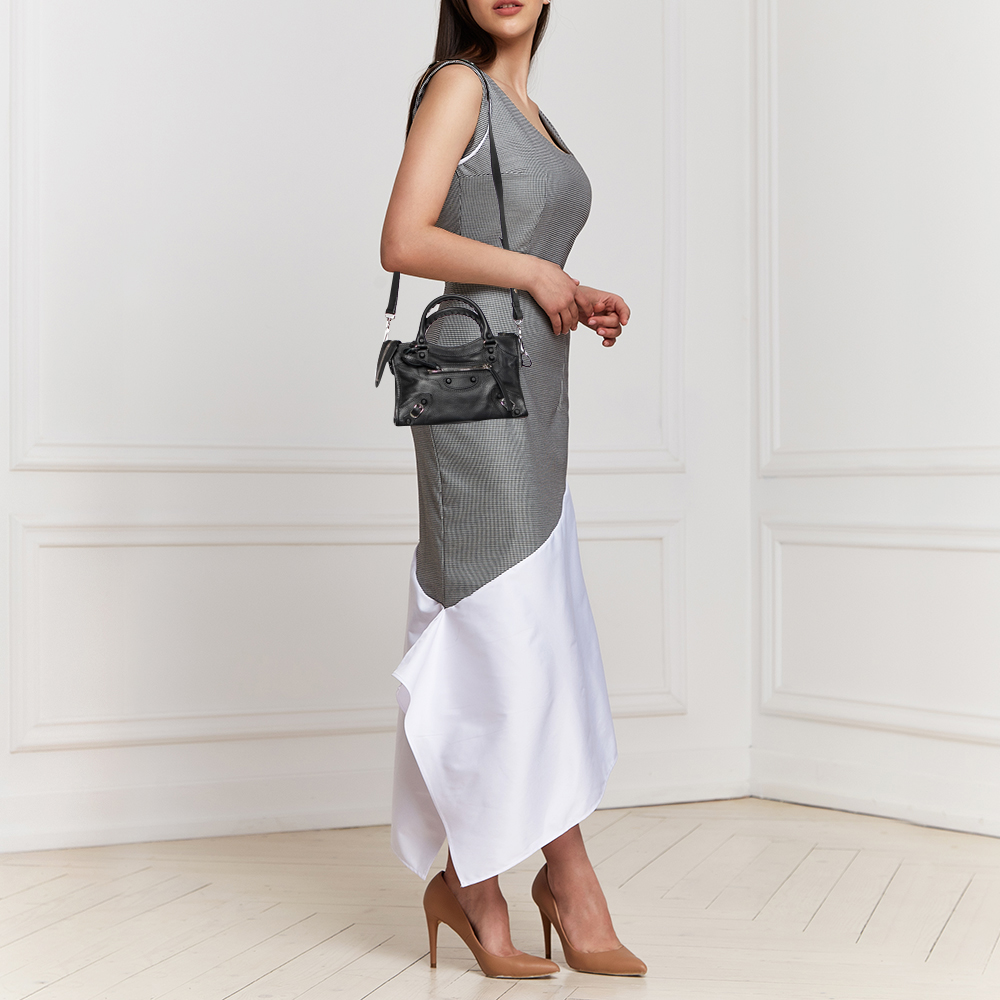 

Balenciaga Black Leather Classic Mini City Tote