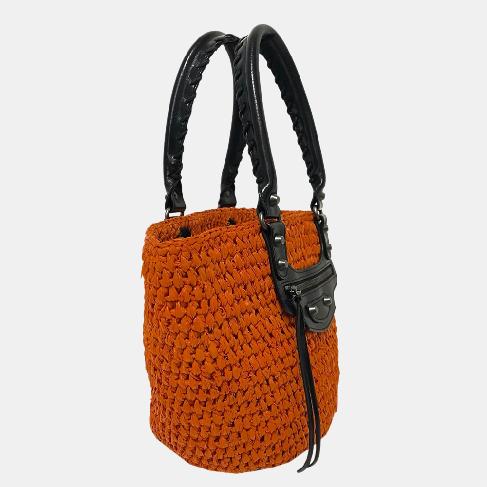 

Balenciaga Orange Motocross Classic Panier Basket Bag