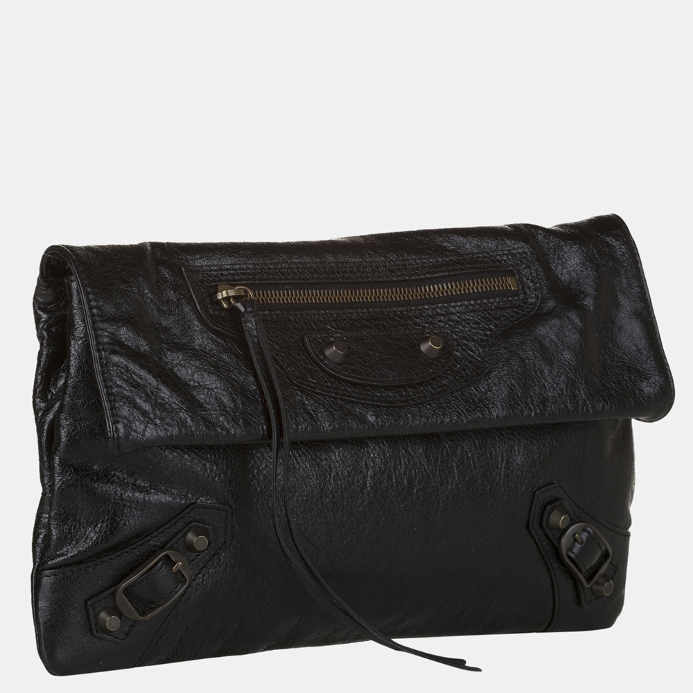 

Balenciaga Black Motocross Classic Envelope Crossbody Bag