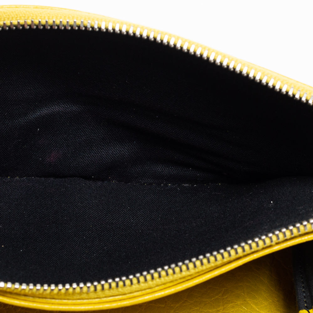 

Balenciaga Curry Leather City Flap Continental Wallet, Yellow
