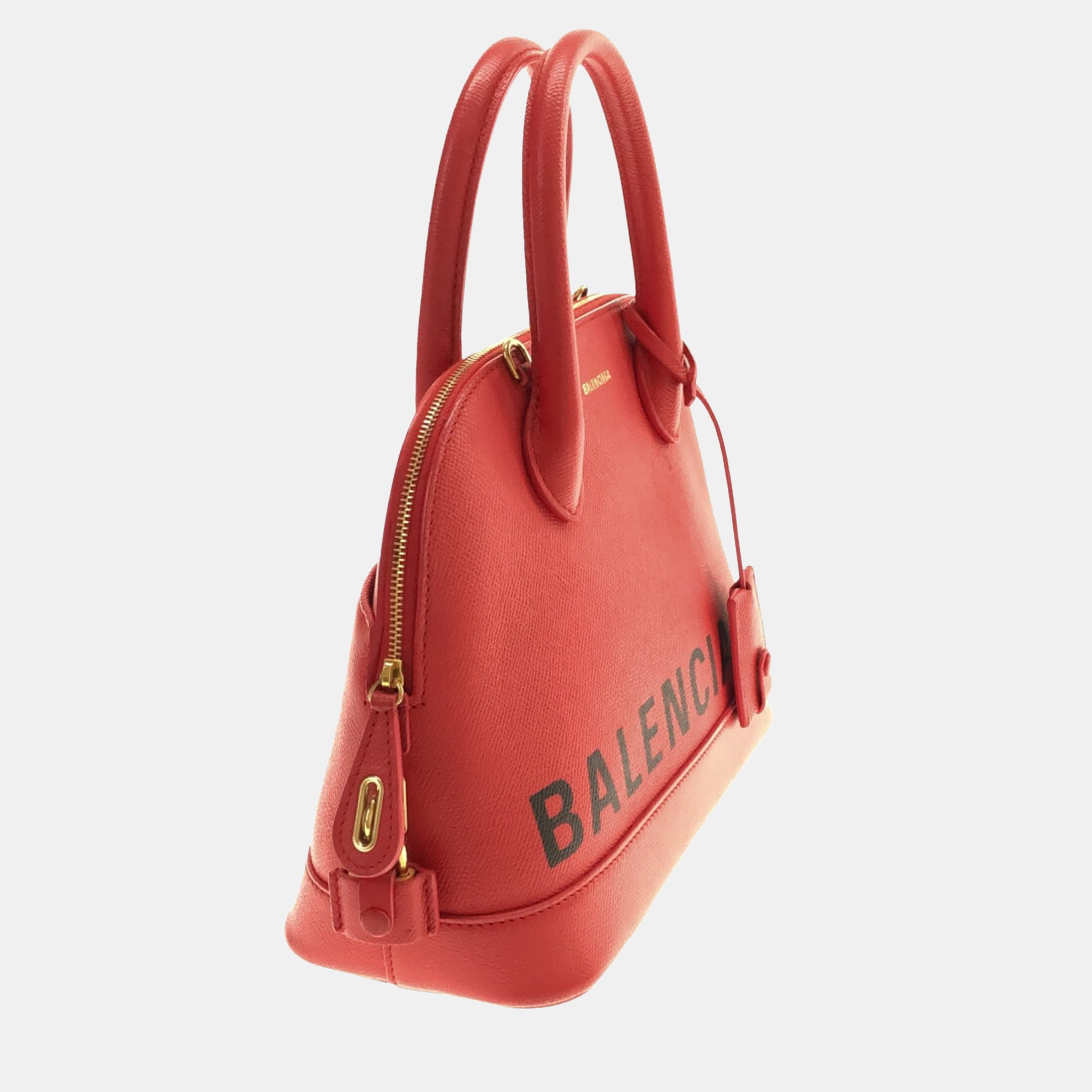 

Balenciaga Red Leather Small Ville Satchel