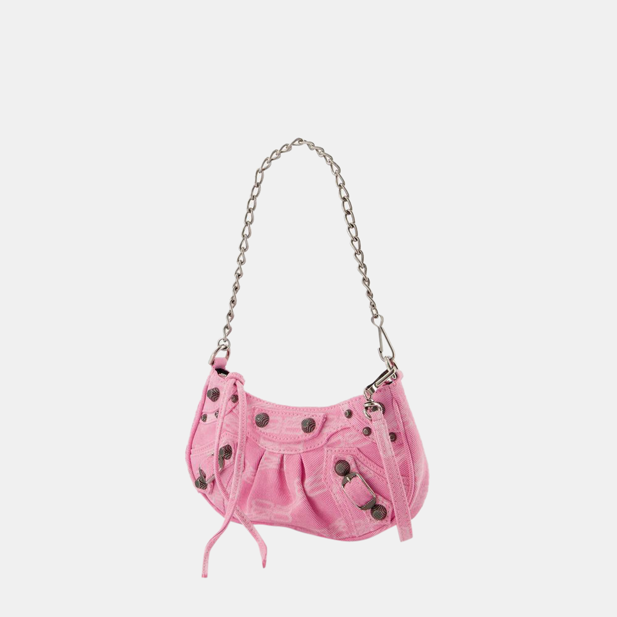 

Balenciaga Pink Denim Le Cagole Shoulder Bag