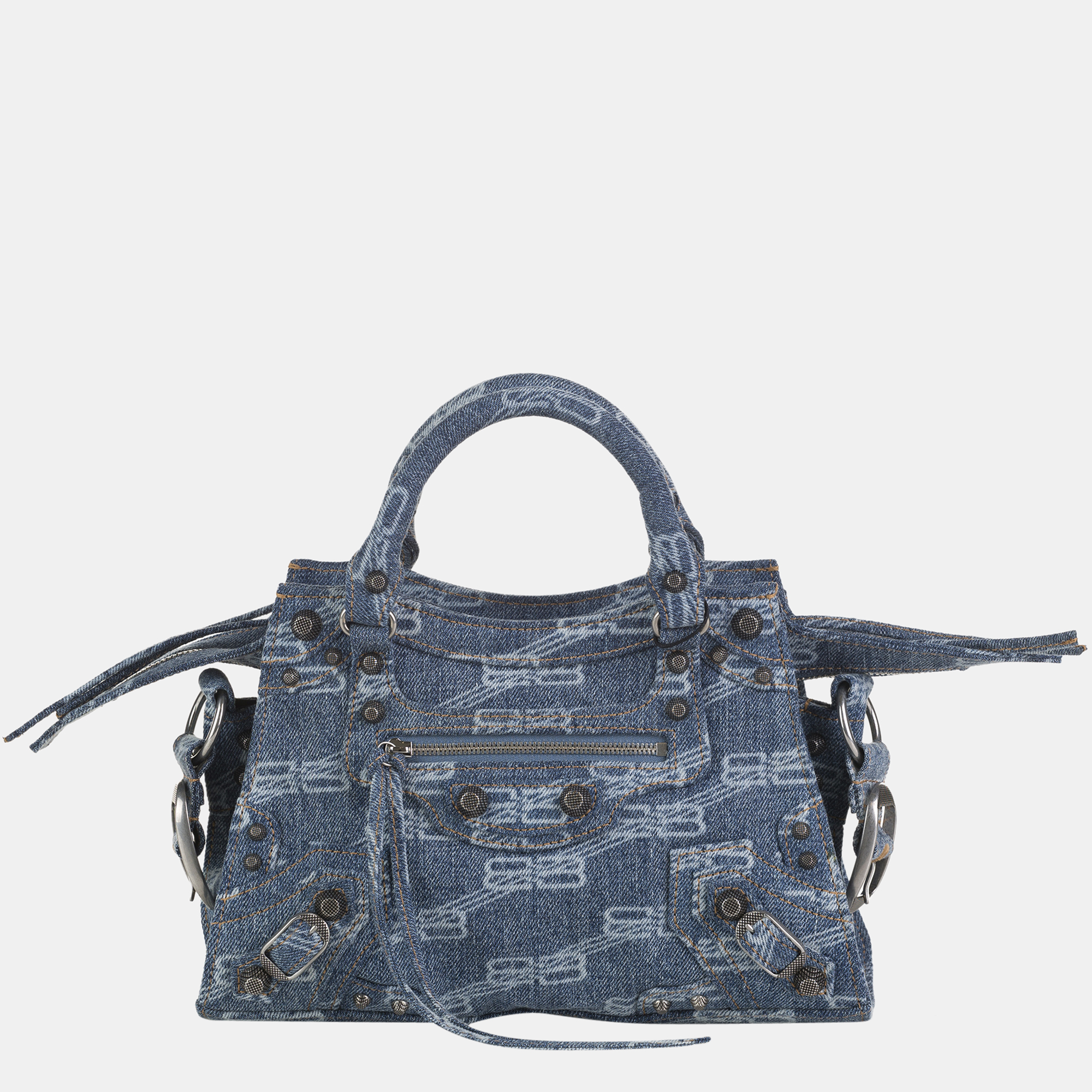 

Balenciaga Blue Denim Neo Cagole  Satchel