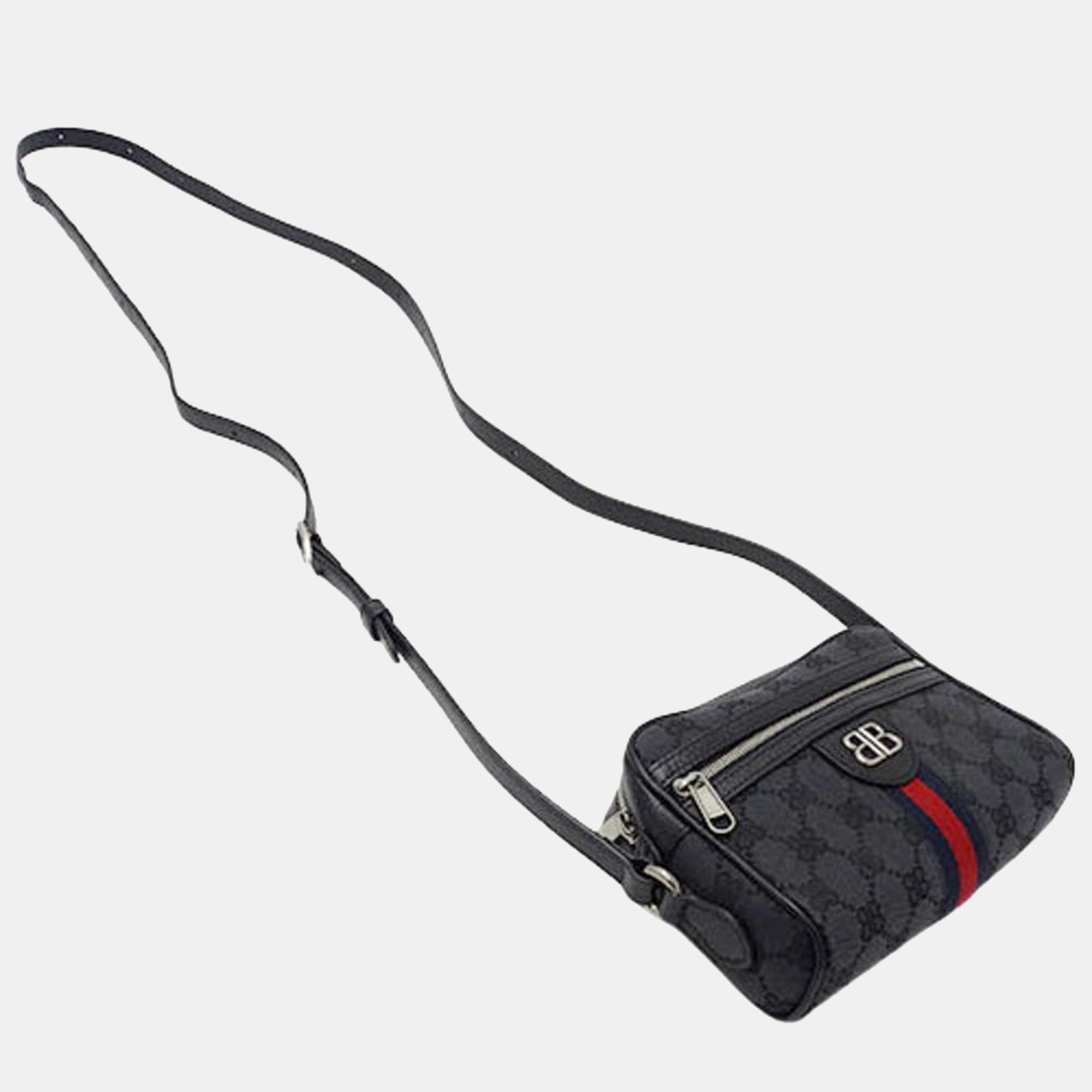 

Balenciaga x Gucci Black BB Canvas The Hacker Project Mini Camera Bag