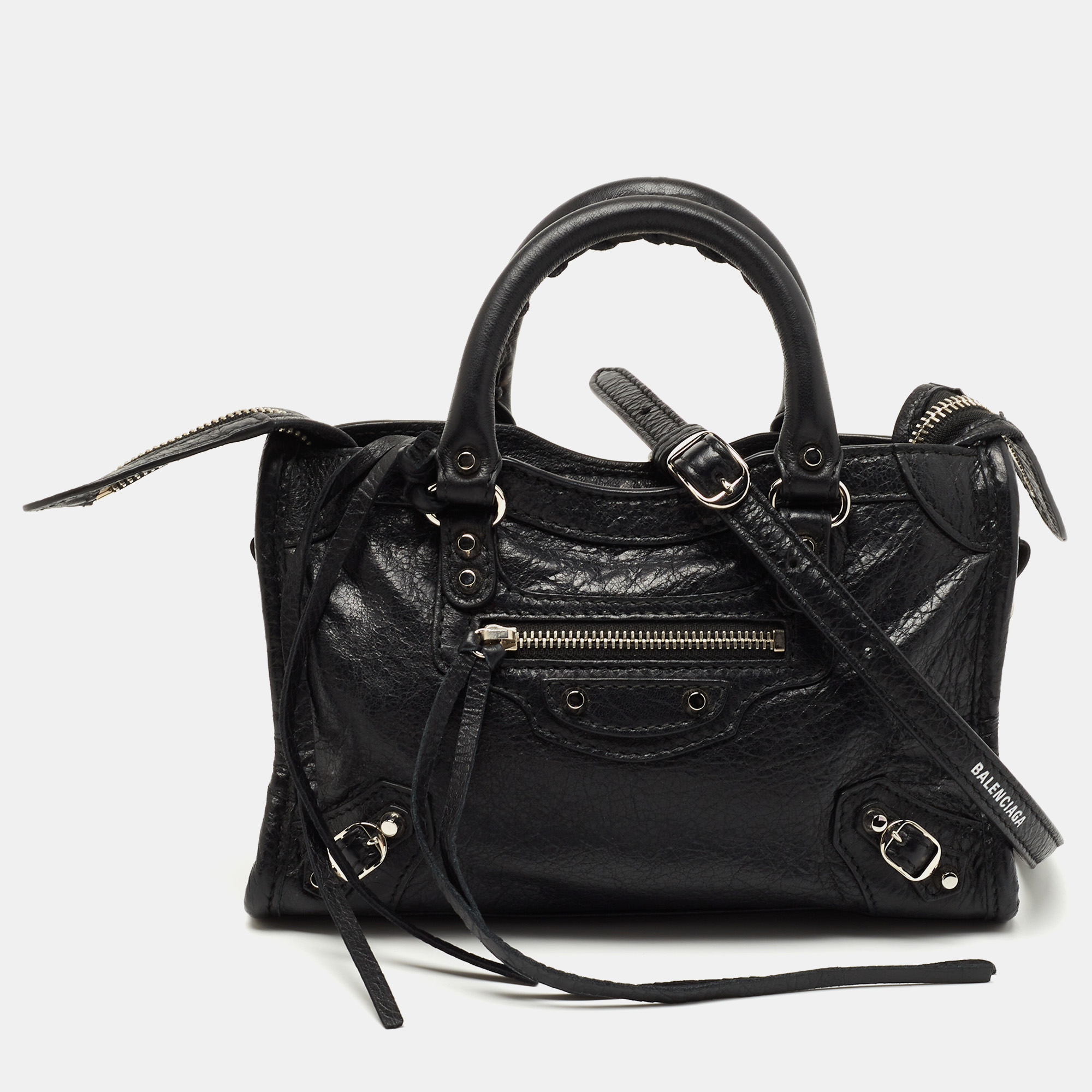 【関税&送料込】バレンシアガ Black Leather Nano M Handbag luxury-women-balenciaga-used-