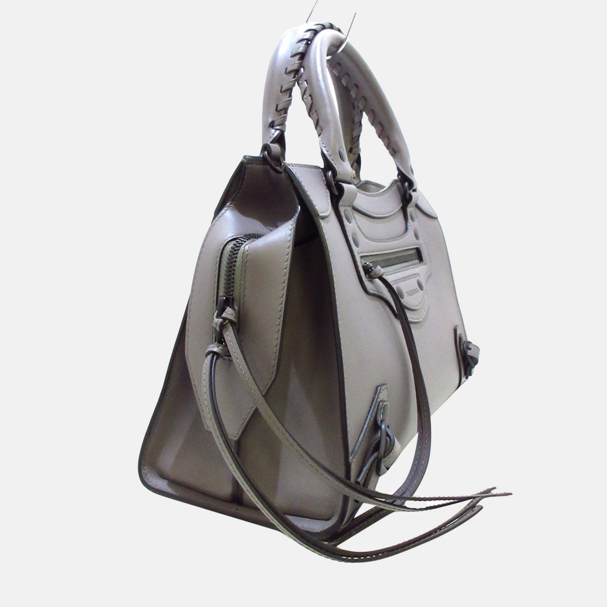 

Balenciaga Grey Leather Small Neo Classic City Tote Bag