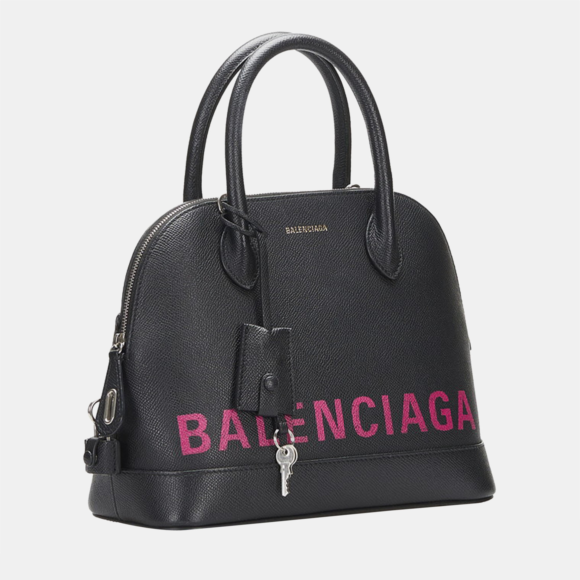 

Balenciaga Black Leather Small Ville Top Handle Bag