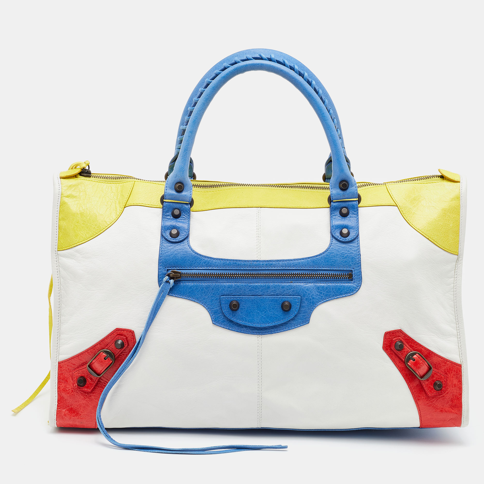 Pre Owned حقيبة يد بالنسياغا ورك RH كلاسيك جلد سوداء