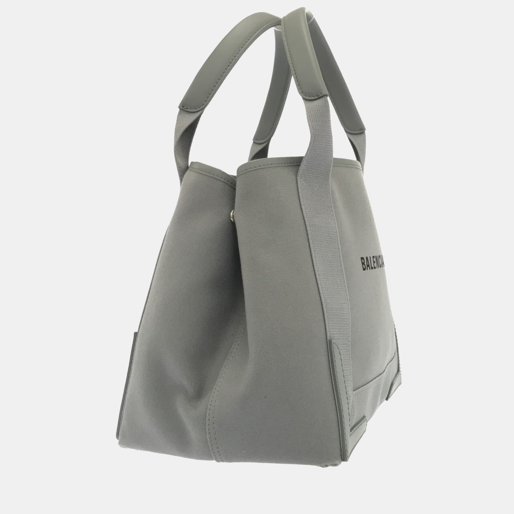 

Balenciaga Grey Navy Cabas Tote Bag