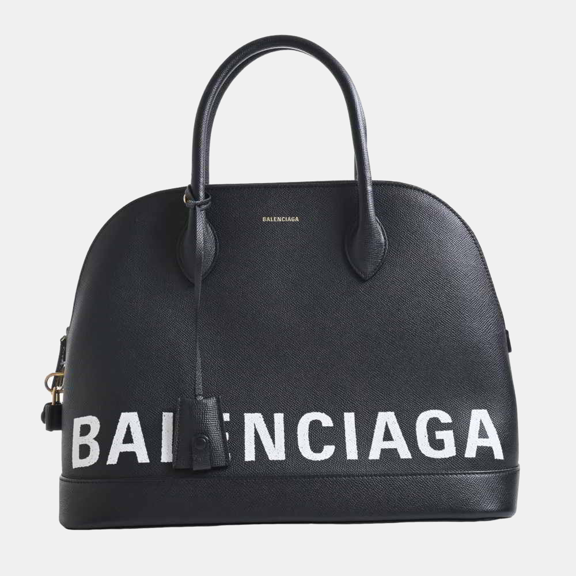 

Balenciaga Black Leather Ville  Satchel