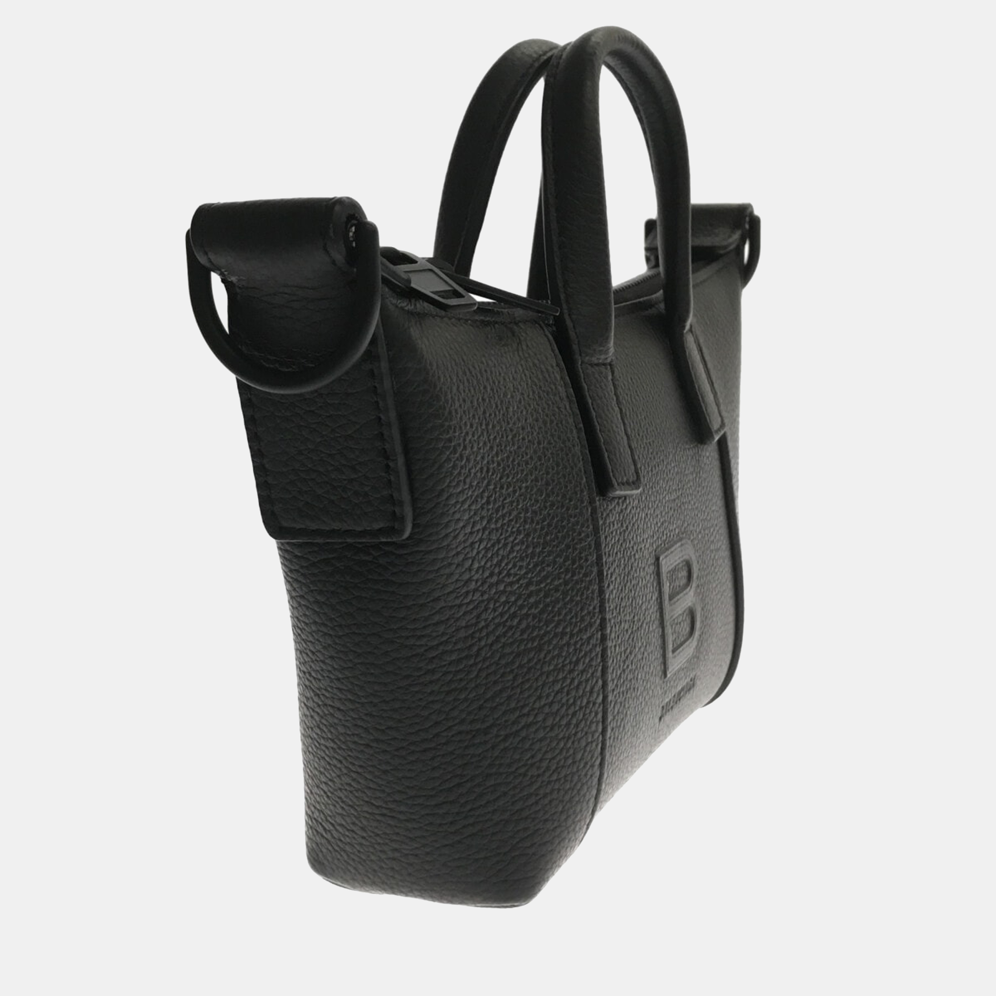 

Balenciaga Black Leather Hourglass Satchel