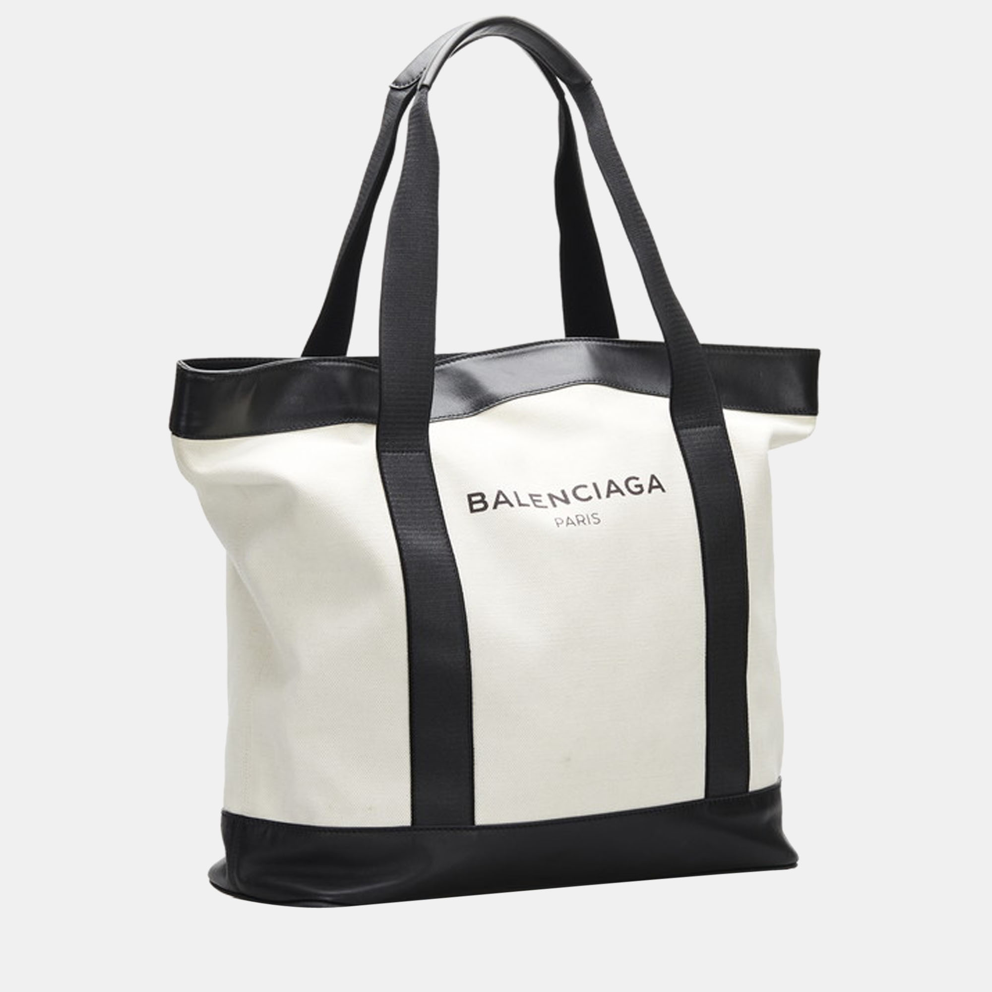 

Balenciaga White Canvas Logo Tote Bag