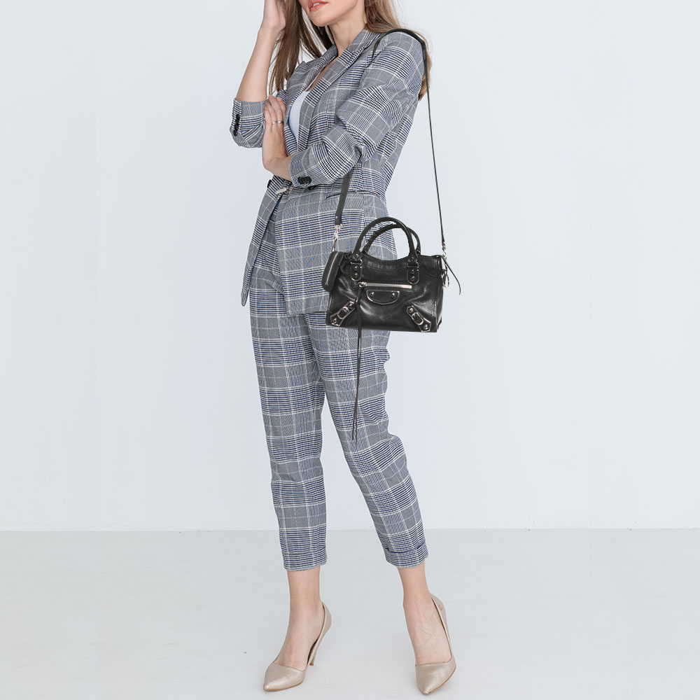 

Balenciaga Black Leather Classic Mini City Tote